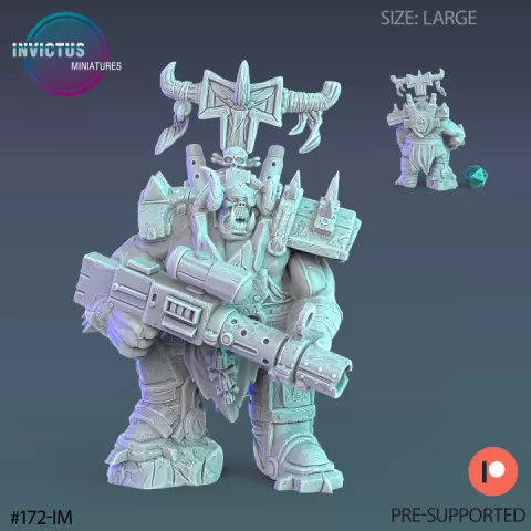 Orc Dreadnought Rifle / Warship Soldier / Male Space Warrior / Alien Base Predator / Cyberpunk Headhunter / Cosmic Invasion Army / Trooper Attack / Sci-Fi Encounter by Epic-Miniatures