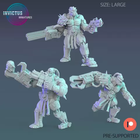 Orc Berserk Set / Warship Soldier / Male Space Warrior / Alien Base Predator / Cyberpunk Headhunter / Cosmic Invasion Army / Trooper Attack / Sci-Fi Encounter by Epic-Miniatures
