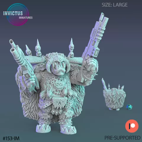 Orc Officer Guns / Warship Soldier / Space Warrior / Alien Base Predator / Cyberpunk Headhunter / Cosmic Invasion Army / Trooper Attack / Sci-Fi Encounter by Epic-Miniatures