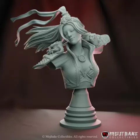 Blades of Harmony: The Peaceful Warrior Princess Bust(Presupported) by Mojibake Collectibles