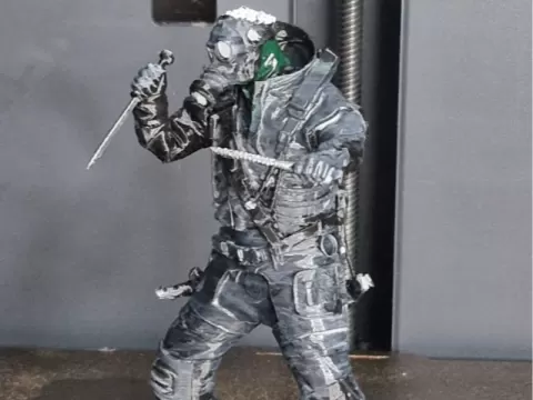 Caiman in mask from Dorohedoro anime.