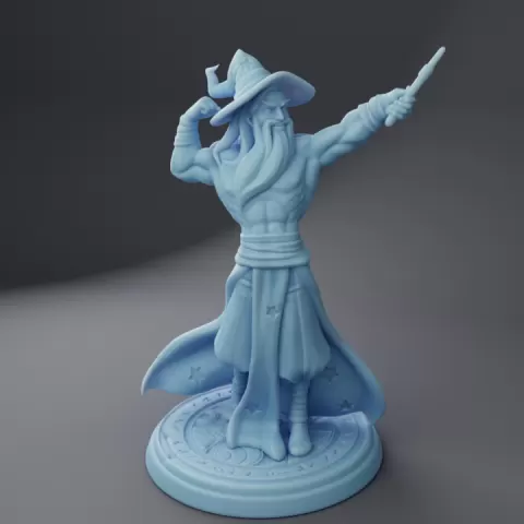 Brentallius the Muscle Wizard ( Male Wizard / Bodybuilder Human Mage ) by Twin Goddess Miniatures
