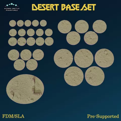 Desert Base Set by Wizard Battle Miniatures