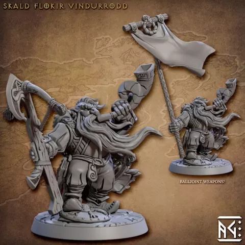 Skald Flokir Vindurrodd (Defenders of Lok-Badar II) by Artisan Guild