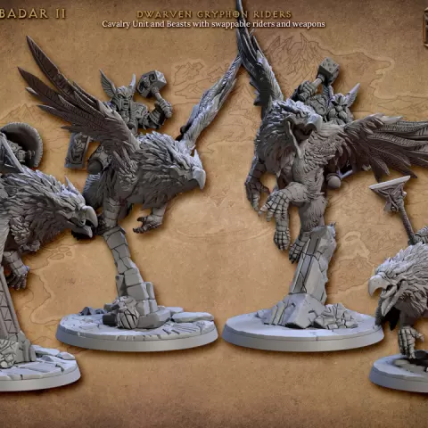Dwarven Gryphon Riders (Defenders of Lok-Badar II) by Artisan Guild