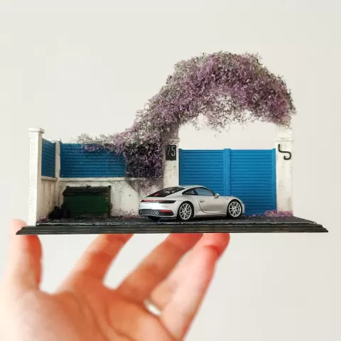 Aegean Architecture Diorama for Hot Wheels and 1:64 Diecast Cars & Figure