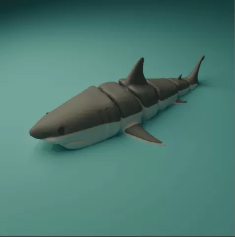 Articulated Great White Shark