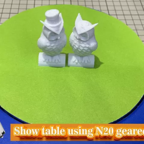 Show table using N20 geared motor