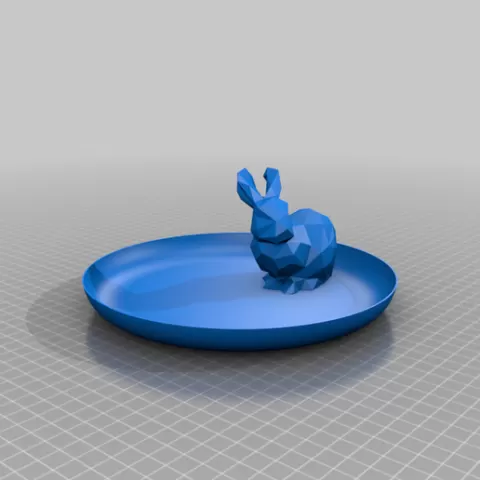 Low Poly Easter Plate Bunny