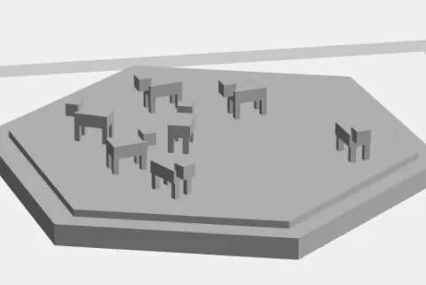 Minecraft Catan Sheep Hex