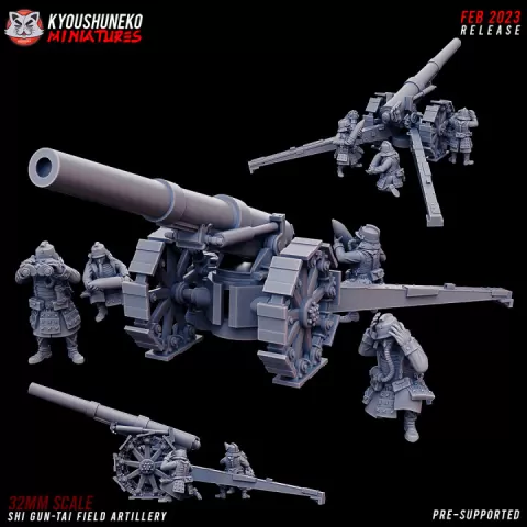Shi Gun-Tai Field Artillery and Crew by Kyoushuneko Miniatures