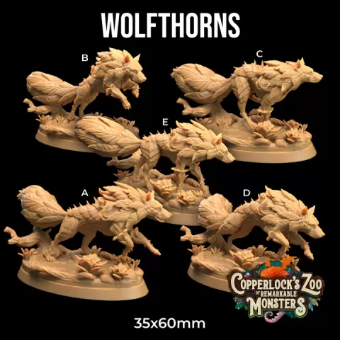 Wolfthorns | PRESUPPORTED | The Fae Petal Courts | Copperlock's Zoo by The Dragon Trappers Lodge