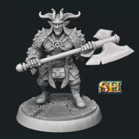 Tiefling Gladiator by Stonehaven Miniatures