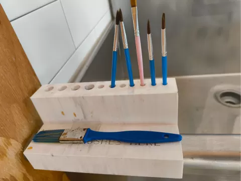 Paintbrush Drying Rack for Farmhouse & Deep Sinks