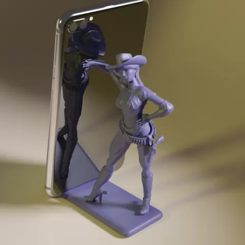 Cellphone Holder in the Shape of Sexy Cowgirl