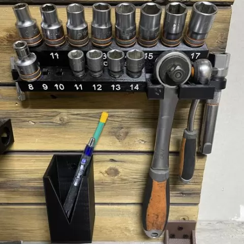 Socket holder + ratchet wrench