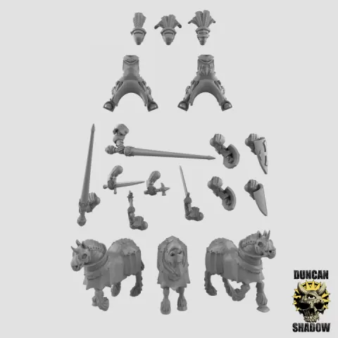 Knights Multipart Kit (pre supported) by Duncan Shadow