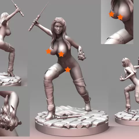 Hannah Series- Bard Attack by Ocelma Miniatures