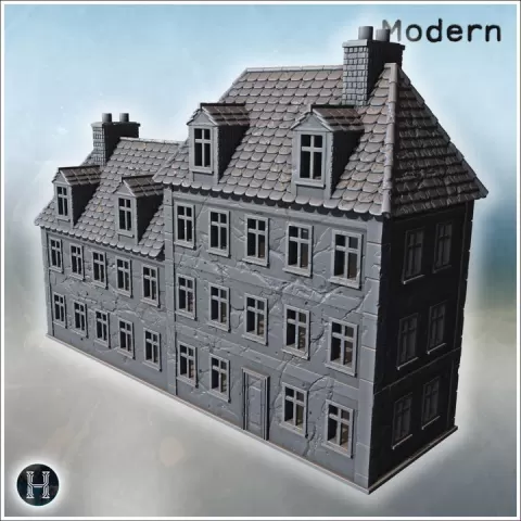 Building 18 - Architecture Urban Scenery Modern WWII Napoleonic War of the Rose by Hartolia Miniatures