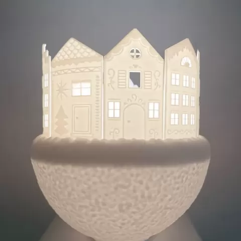 GINGERBREAD CAROUSEL LANTERN (LAMP SHADE / TEA LIGHT HOLDER) - Oasis3dlab