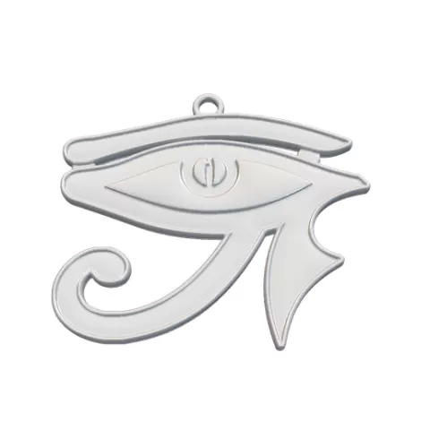 Eye of Horus Egyptian Pendant Earring Kohl Tail Spiral Curl STL CNC Jewelry 3D Model