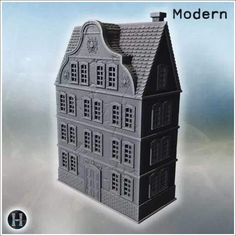 Baroque building 8 - Architecture Urban Scenery Modern WWII Napoleonic War of the Rose by Hartolia Miniatures