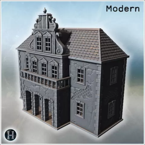 Baroque building 3 - Architecture Urban Scenery Modern WWII Napoleonic War of the Rose by Hartolia Miniatures
