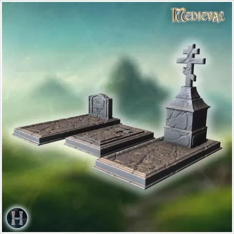 Graves 1 - Architecture Urban Scenery Modern WWII Napoleonic War of the Rose by Hartolia Miniatures