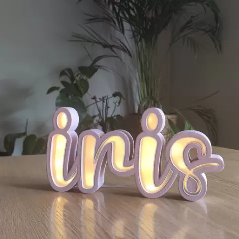 iris letter lamp