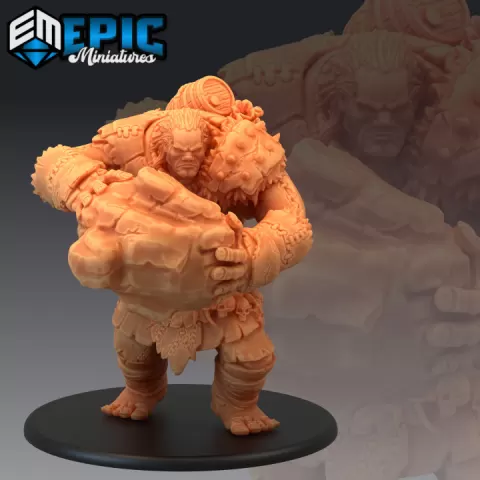 Hill Giant Rock / Huge Mountain Warrior / Male Nature Guard / Wildling / Free Folk by Epic-Miniatures