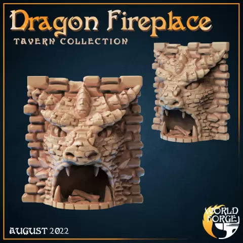 Dragon Fireplace by Embernell Studio