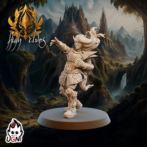 Elf Lineman #06 - High Elves - Fantasy Football by UGNI Miniatures