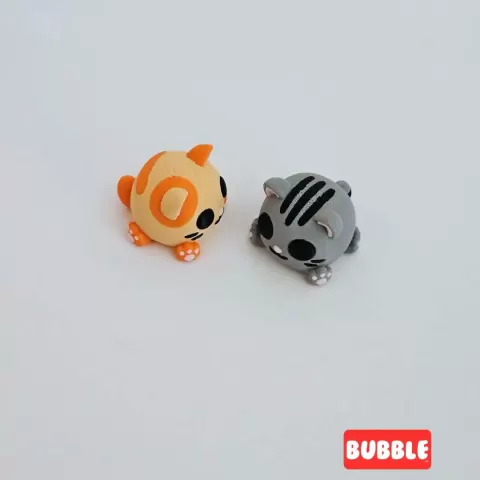 Kitties + Keychain Version - Bubble Designs