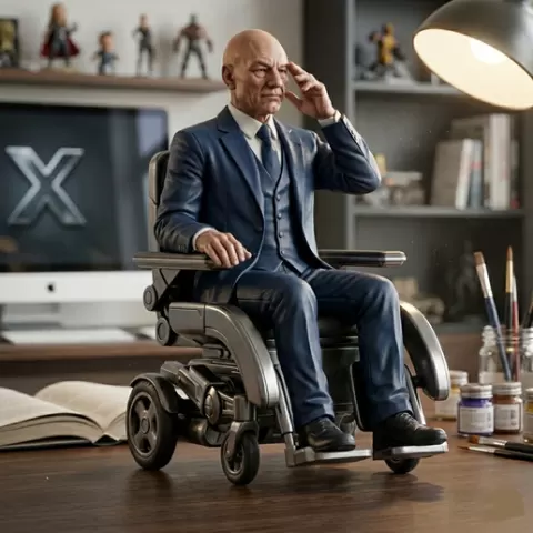 Professor X 3D STL File, Charles Xavier Marvel Figure, X-Men Leader Miniature for FDM Printing, Mutant Mentor Statue, Superhero 3D Model