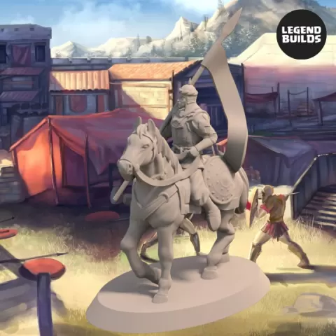 Light Cavalry from the Empire of Jagrad with Spears – Pose 3 – 3D printable miniature – STL file by LegendBuilds