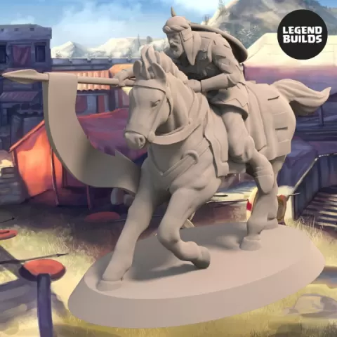 Light Cavalry from the Empire of Jagrad with Spears – Pose 1 – 3D printable miniature – STL file by LegendBuilds