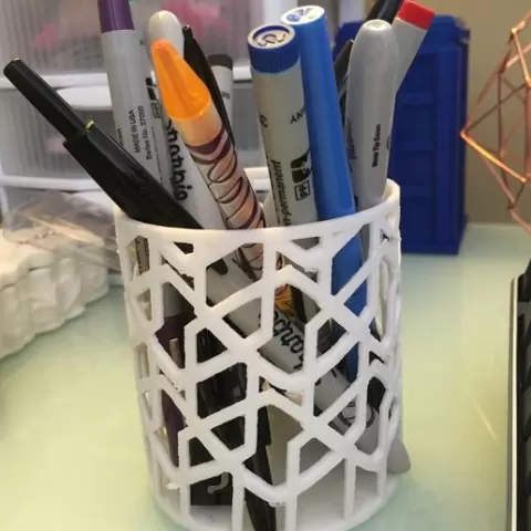 Open Geometric Pen/Pencil Cup