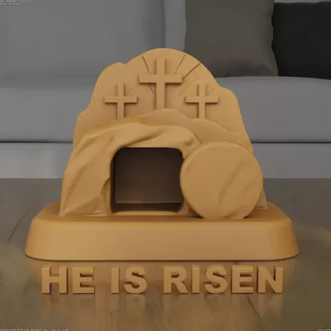 Easter Empty Tomb 3D STL Model He is Risen