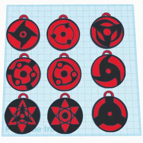 naruto sharingan keychain