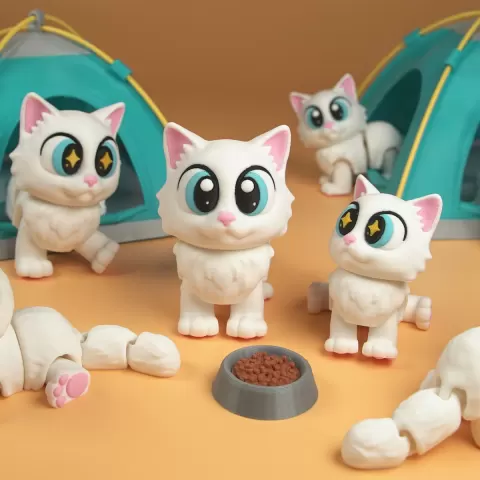 Flexi Articulated Cat & Cat House Set