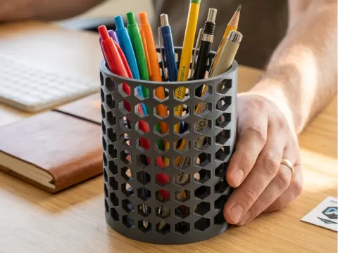 Hexagonal Honeycomb Pen Holder / Pencil Cup