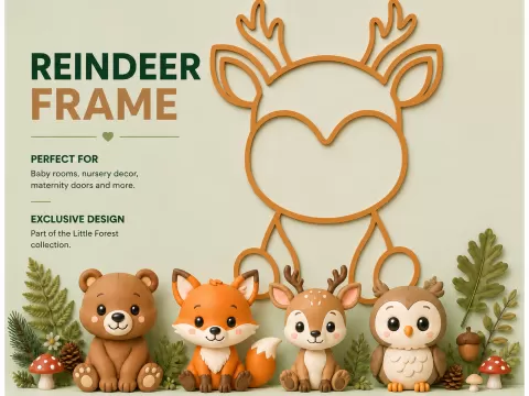 Wall art : Reindeer frame