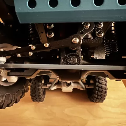 3dsets landy model 3 front axle servo mount - open diff version by Lev Mishin