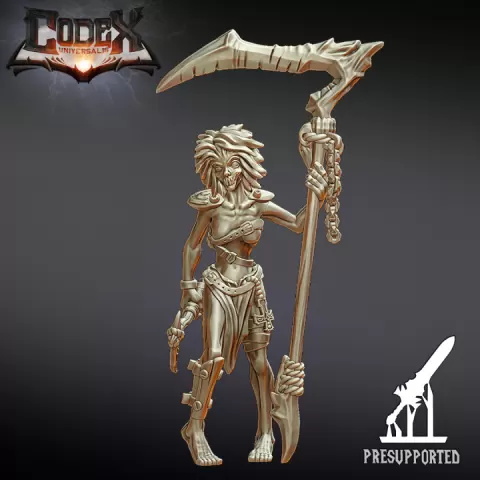 Kharnaxa follower with scythe by Codex Universalis