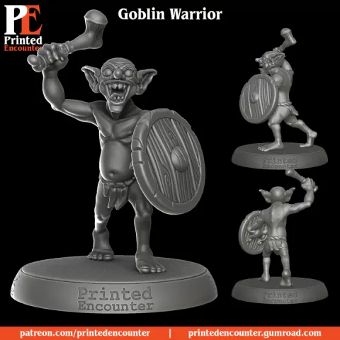 Goblin Warrior B by Printed Encounter