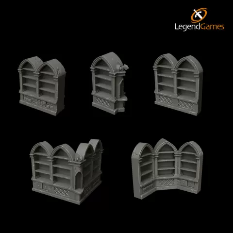LegendGames Wizards Library Empty Bookcase Set by Legend Games