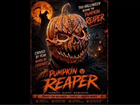 Pumpkin Reaper Mask