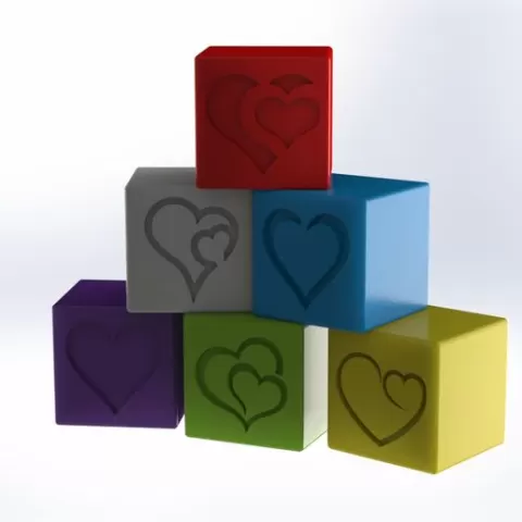 Heart cubes - Valentine's day