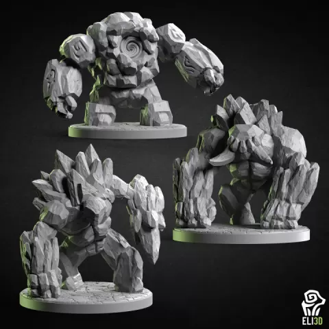Stone Golem Bundle by ELI 3D