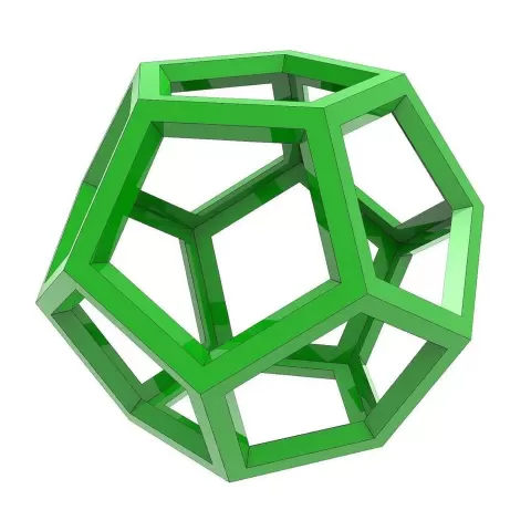 Wireframe dodecahedron